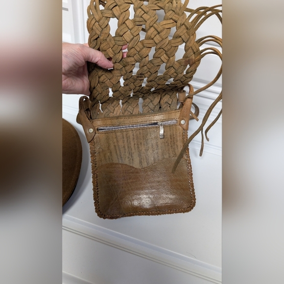 Woven Tan Crossbody Bag - Picture 6 of 9